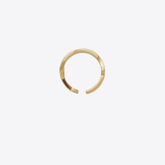 YSL OPYUM TWIST RING IN METAL. GOLD. SIZE 6 - Picture 2 of 6